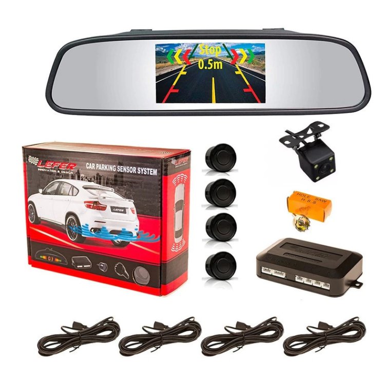 KIT DE SENSOR DE ESTACIONAMIENTO CON ESPEJO RETROVISOR 