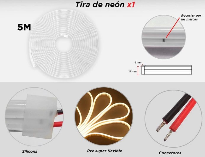 TIRA DE NEON LED 5M VERDE
