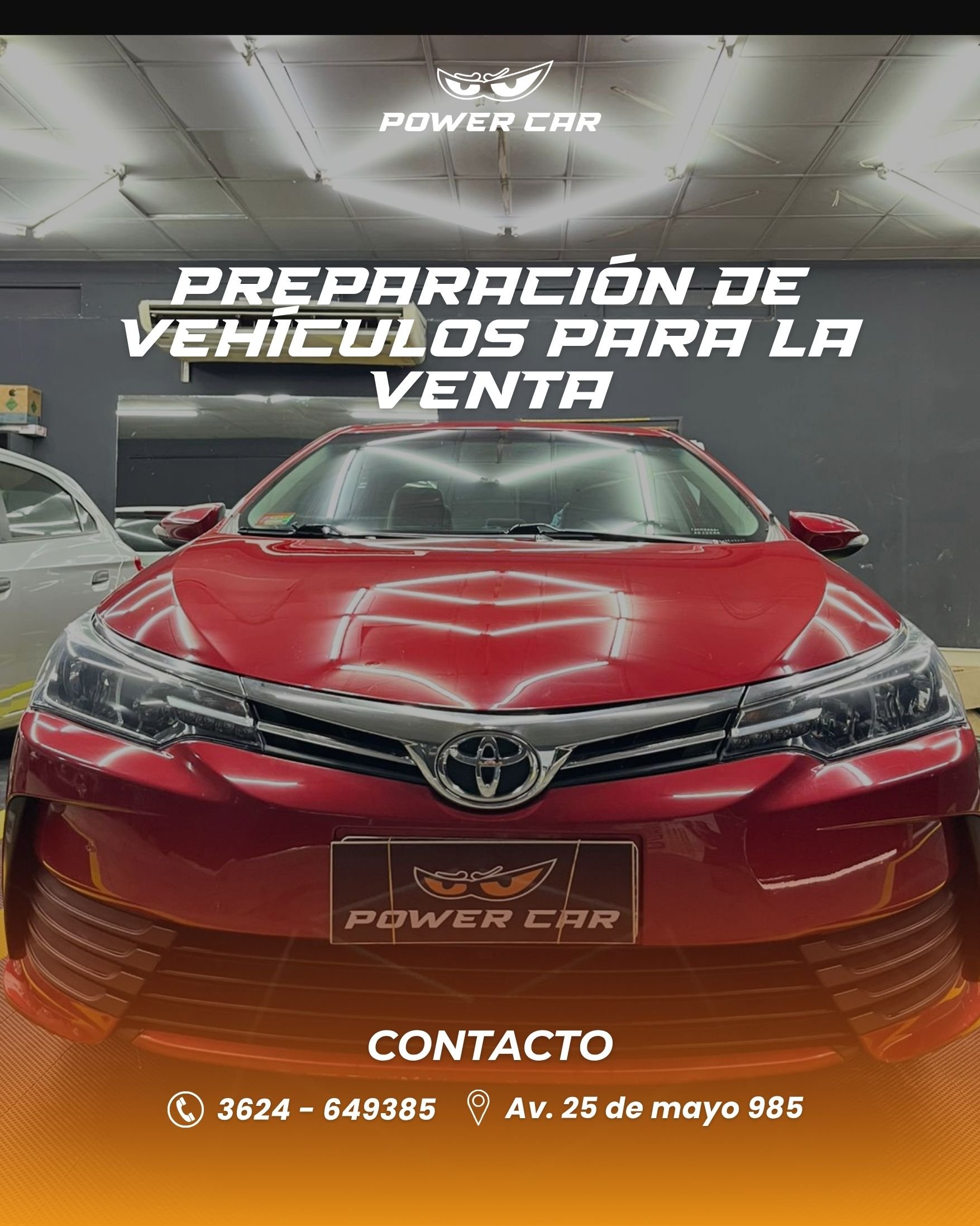 Preparación del vehiculo para la venta