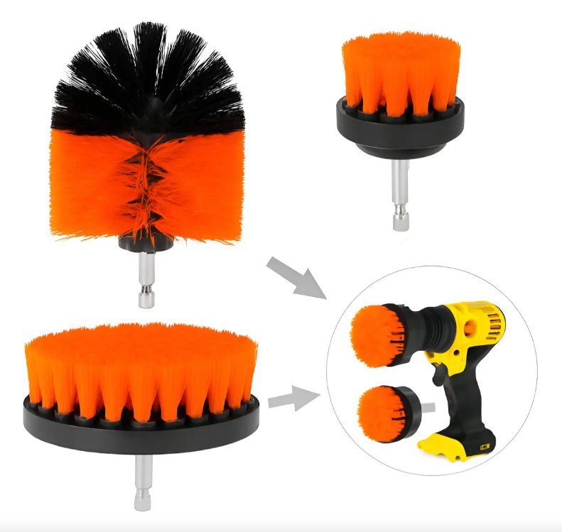 SET X3 CEPILLO DE LAVADO PARA TALADRO