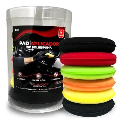 SET X6 APLICADOR PAD DE POLIESPUMA 10X12 CM