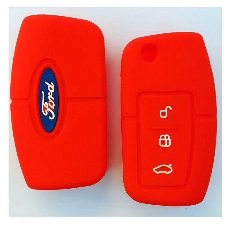 FUNDA LLAVE FORD FOCUS ECO - FO1 - 3 ROJO
