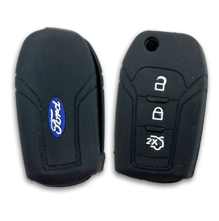 FUNDA LLAVE FORD FOCUS FIESTA ECO FO2 - 3 NEGRO
