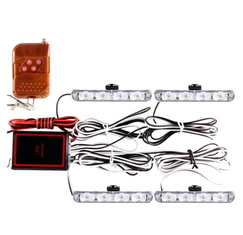 FARO LED F72 X4 AZUL Y ROJO